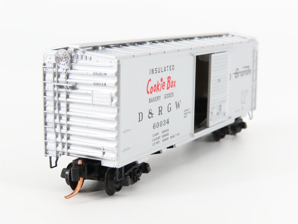 N Scale Micro-Trains MTL 20110 D&amp;RGW Rio Grande Cookie Box 40&#39; Box Car #60034