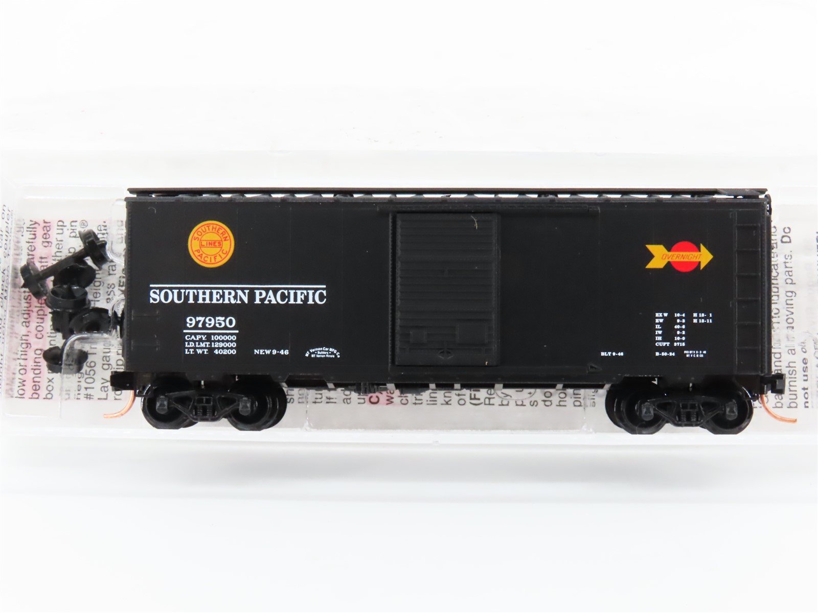 N Scale Micro-Trains MTL 20090 SP Southern Pacific "Overnight" 40' Boxcar #97950