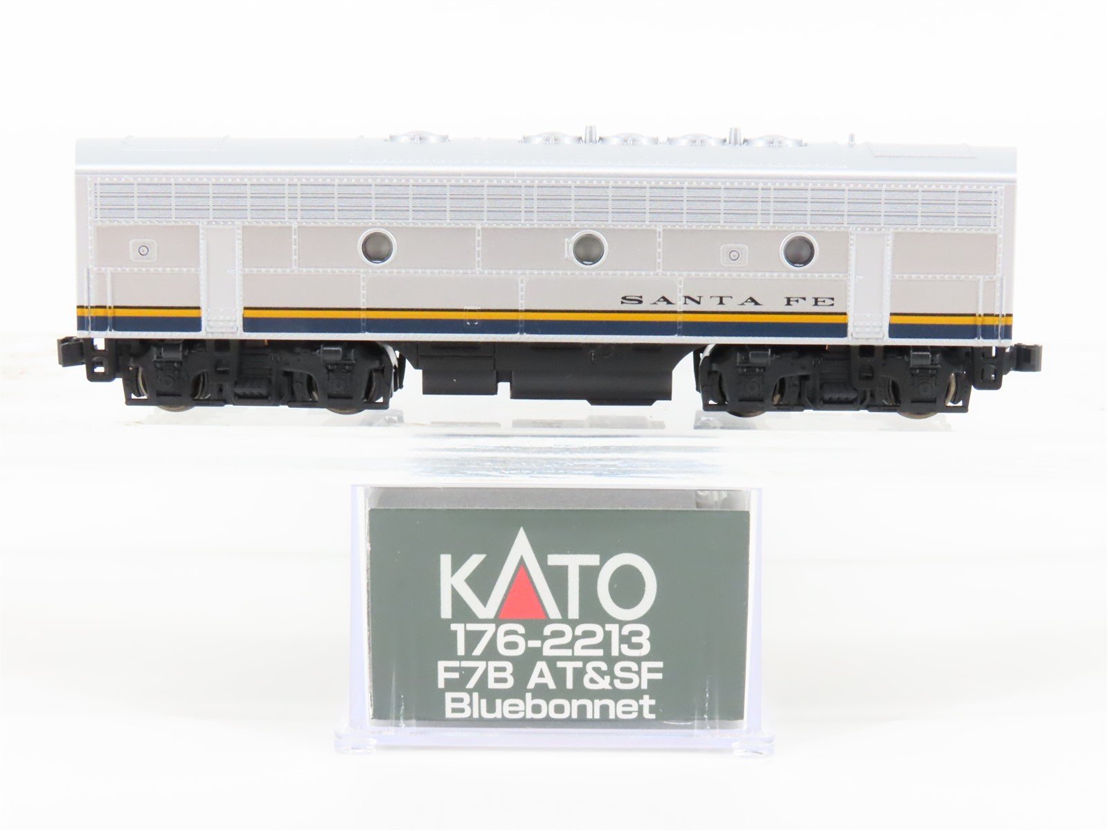N Scale KATO 176-2213 ATSF Santa Fe F7B Bluebonnet Diesel Locomotive DCC Ready