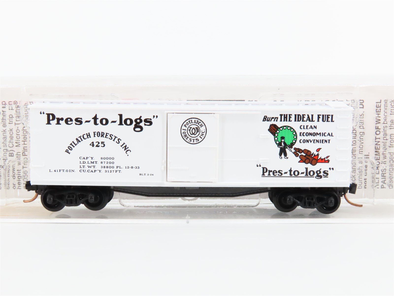 N Scale Micro-Trains MTL 42060 Pres-to-logs Potlatch Lumber Box Car #425