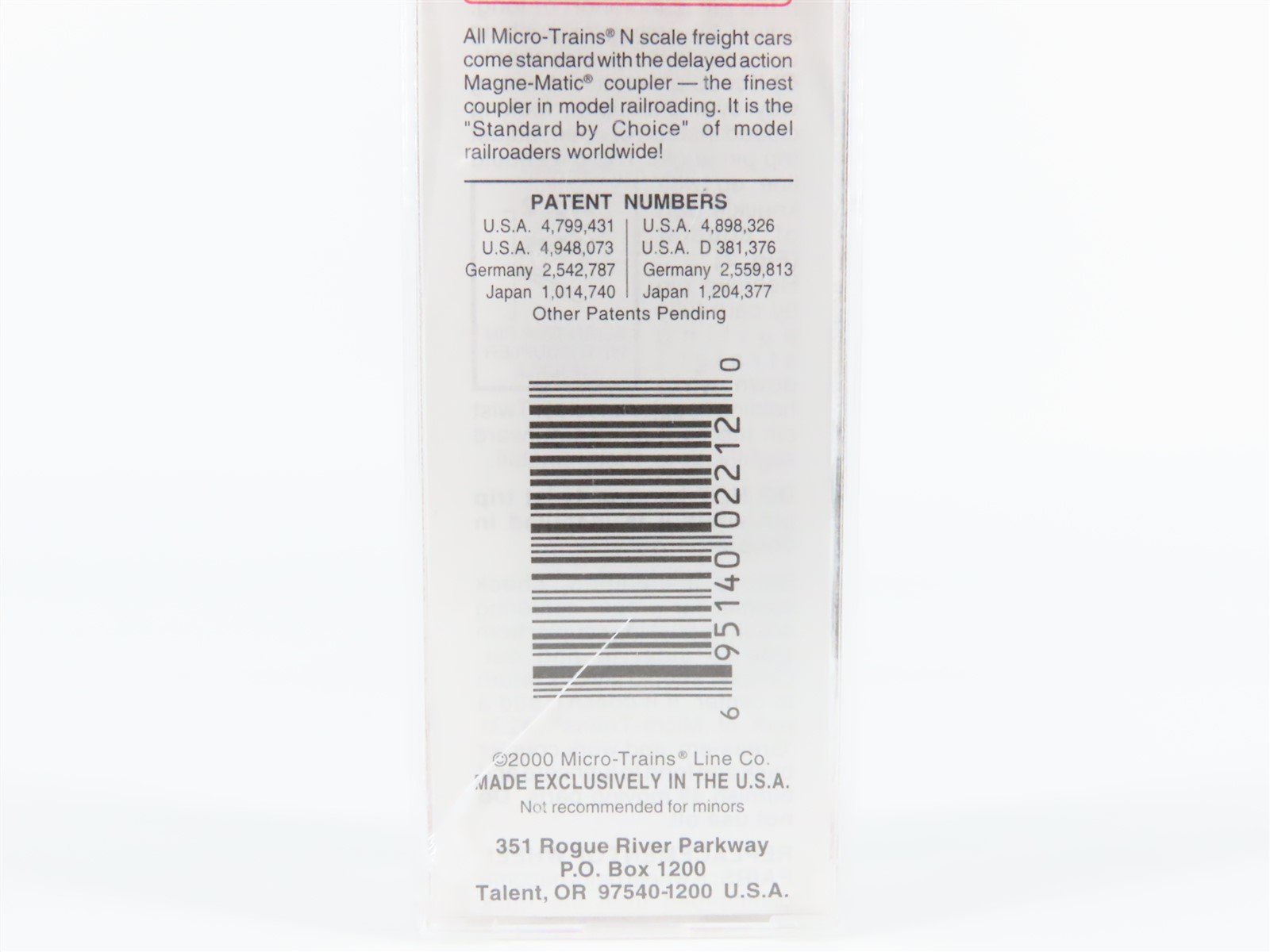 N Scale Micro-Trains MTL 42060 Pres-to-logs Potlatch Lumber Box Car #425