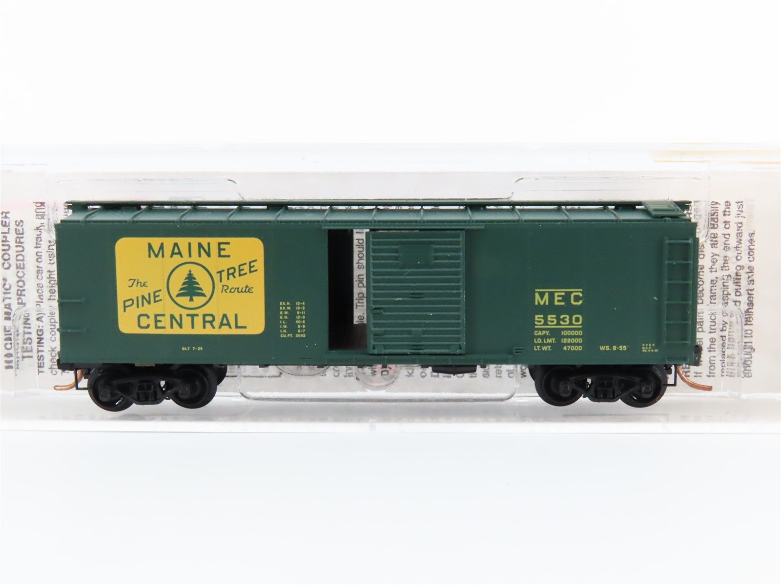 N Scale Micro-Trains MTL 120040 MEC "Pine Tree Route" 40' Steel Box Car #5530