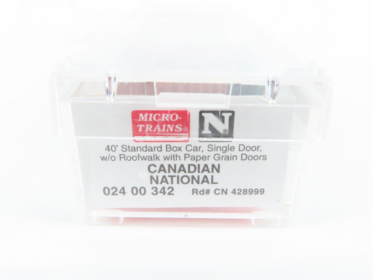 N Scale Micro-Trains MTL 02400342 CN Canadian National 40&#39; Box Car #428999