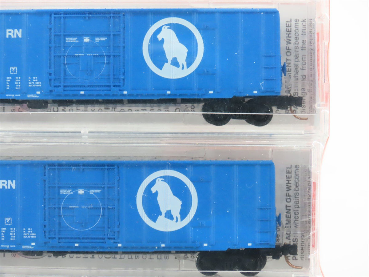 N Scale Micro-Trains MTL #27072 GN Big Sky Blue 50&#39; Box Cars 3-Pack (Sealed)