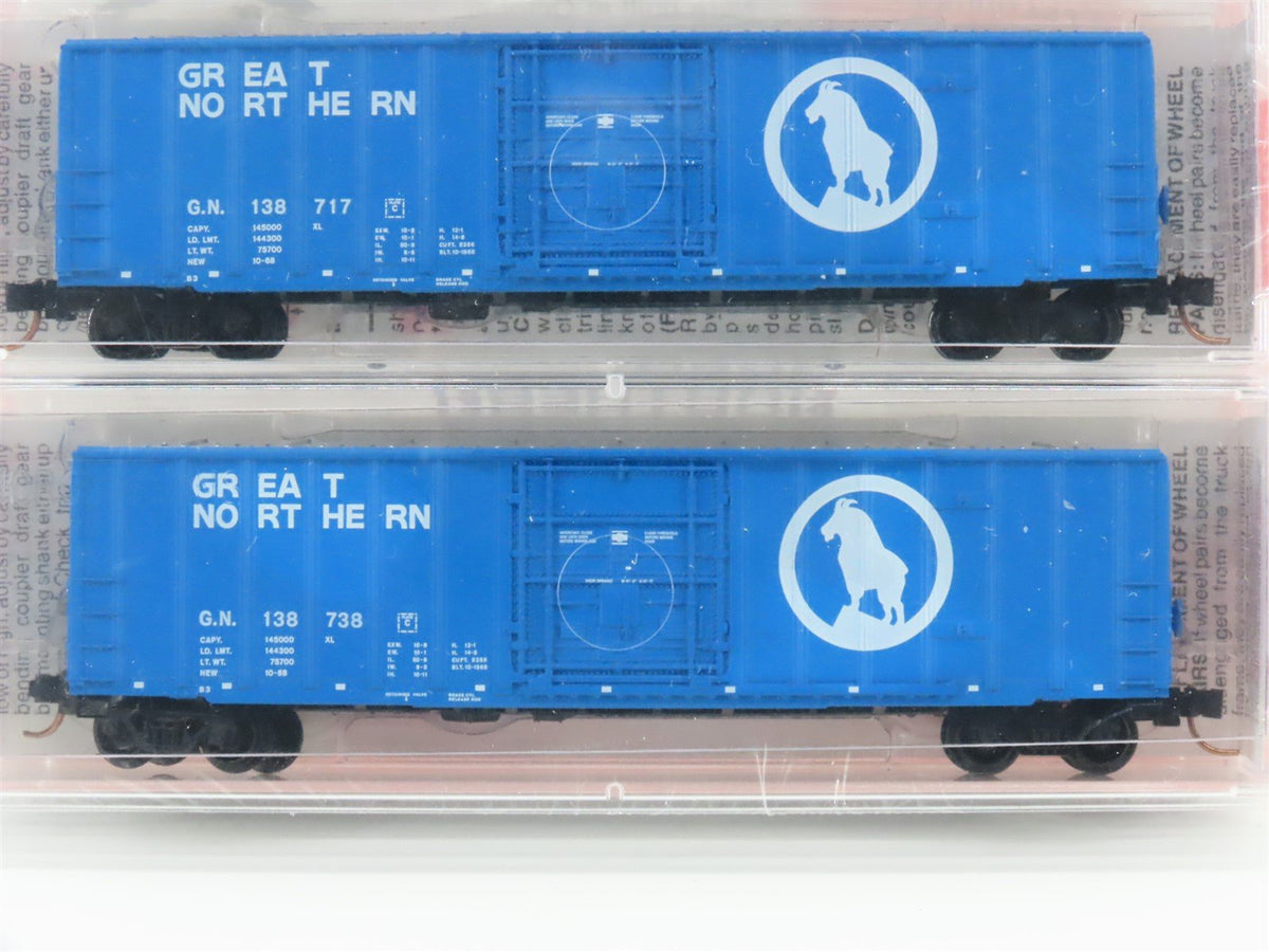 N Scale Micro-Trains MTL #27072 GN Big Sky Blue 50&#39; Box Cars 3-Pack (Sealed)