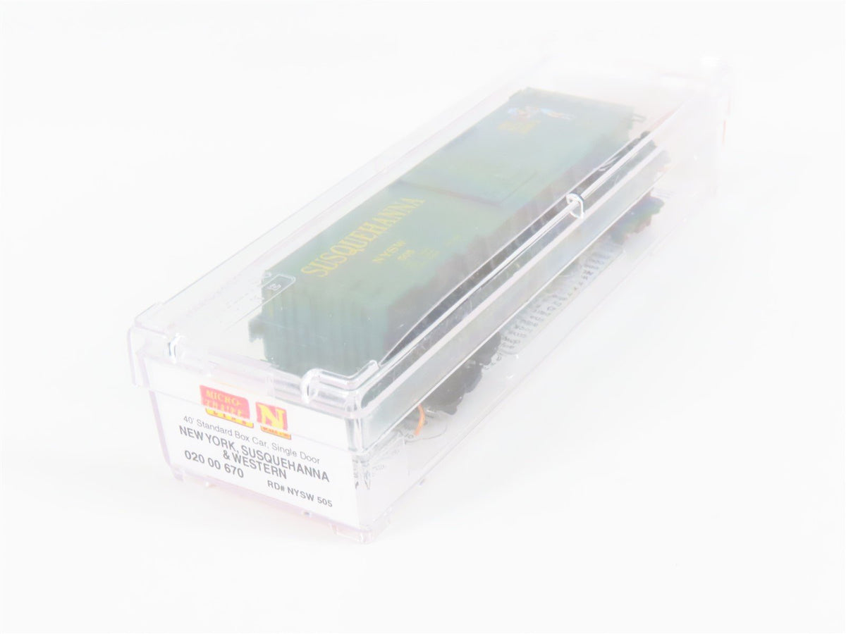 N Scale Micro-Trains MTL 02000670 NYSW &quot;Ship With Susie Q&quot; 40&#39; Box Car #505