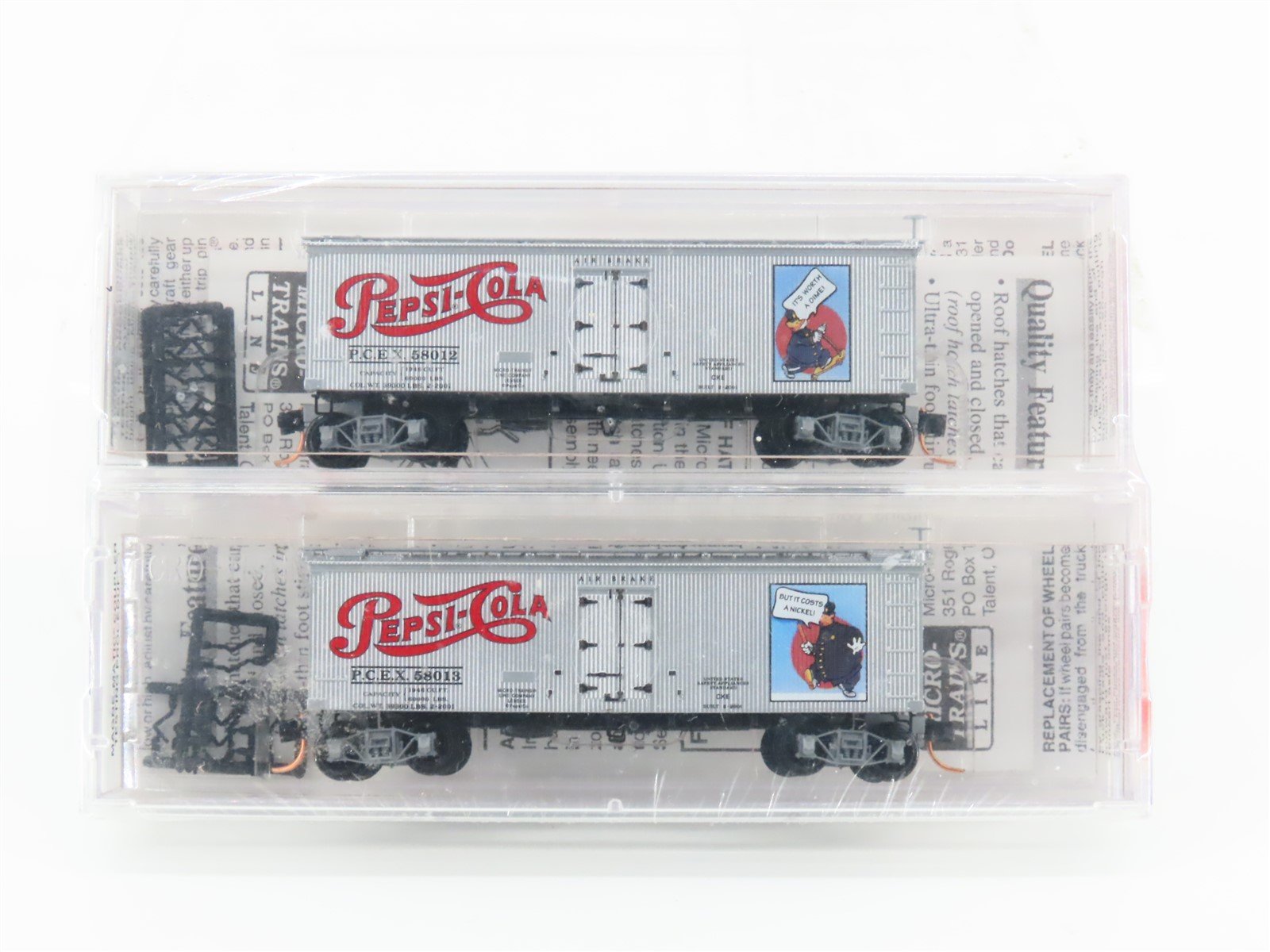 N Scale Micro-Trains MTL #58572 PCEX Pepsi Cola 36' Reefer 2-Pack (Sealed)