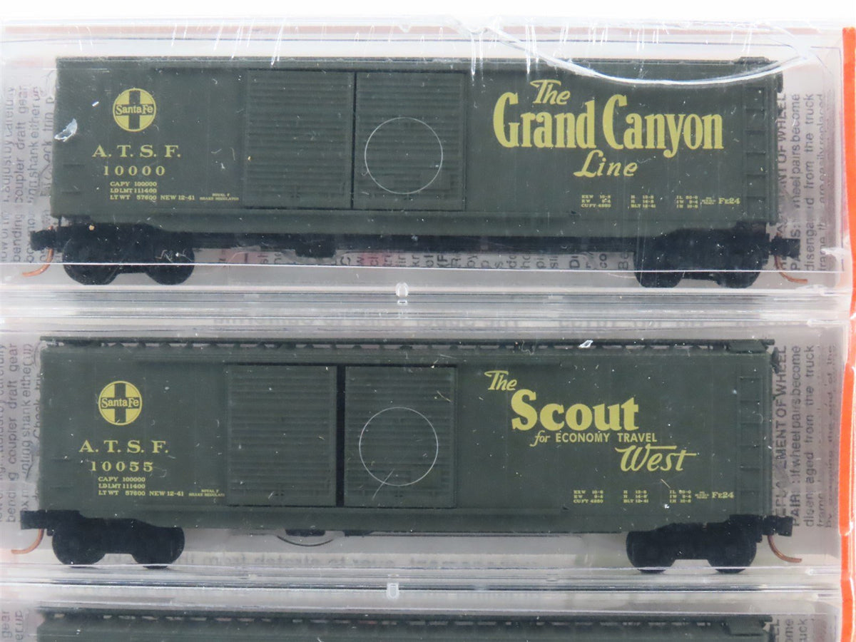 N Micro-Trains MTL #34262 ATSF Santa Fe &quot;Map &amp; Slogan Series&quot; 50&#39; Box Cars 5-Pk.