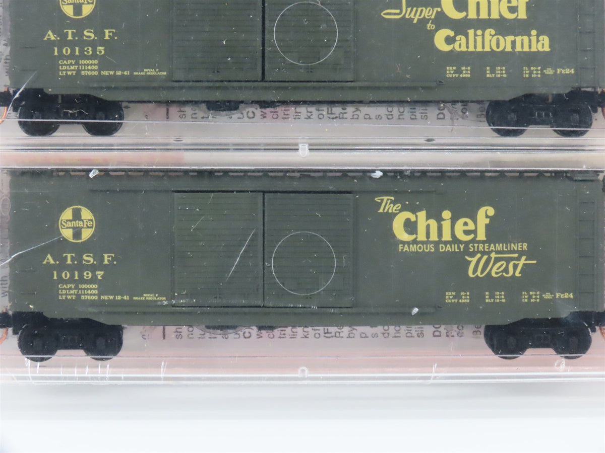 N Micro-Trains MTL #34262 ATSF Santa Fe &quot;Map &amp; Slogan Series&quot; 50&#39; Box Cars 5-Pk.