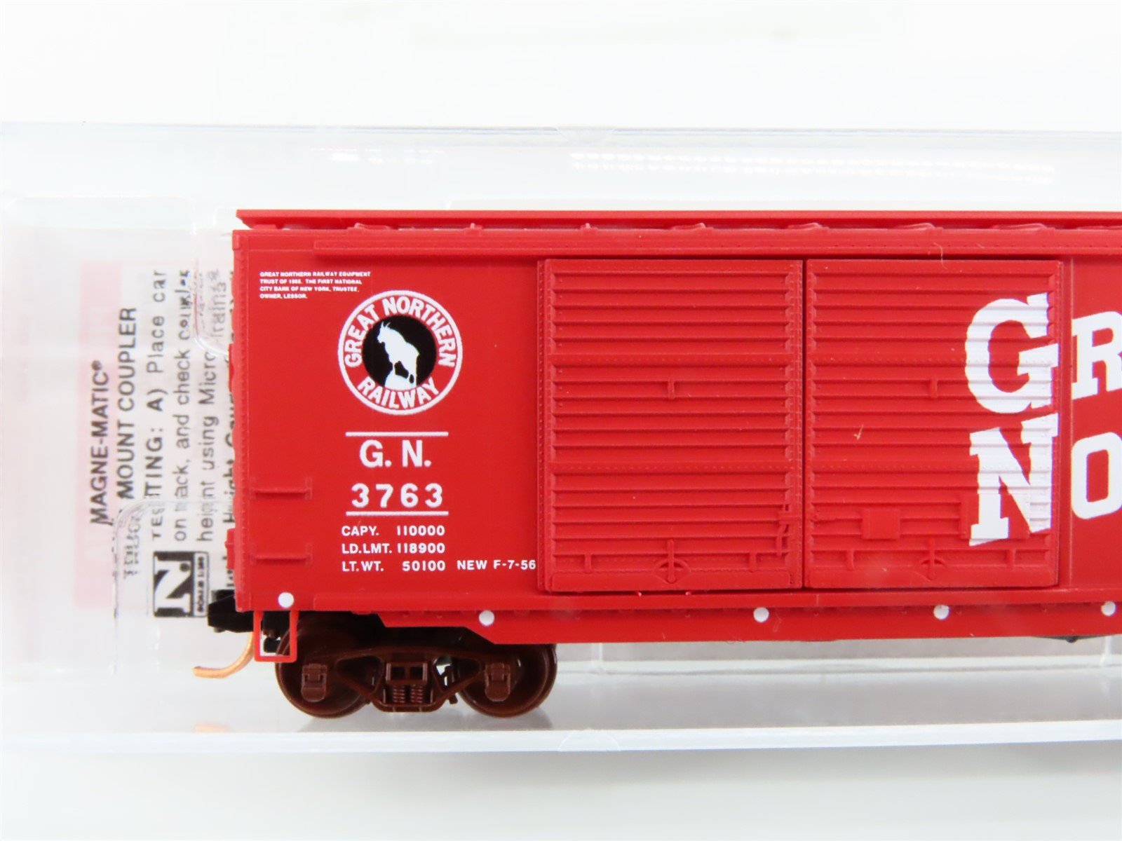 N Scale Micro-Trains MTL 02300352 GN Great Northern 40' Double Door Box Car 3763