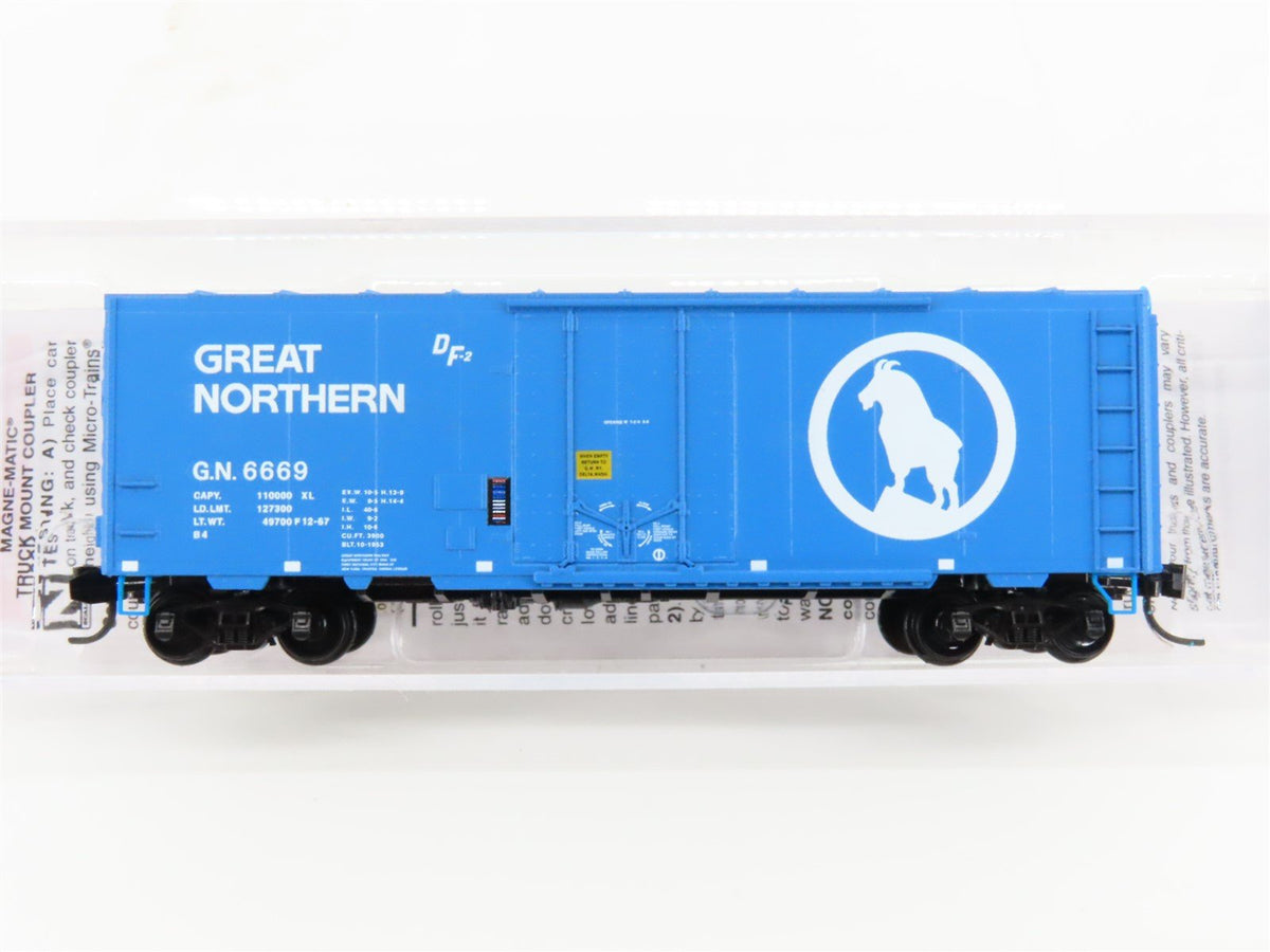 N Scale Micro-Trains MTL 07400037 GN Big Sky Blue 40&#39; Box Car #6669