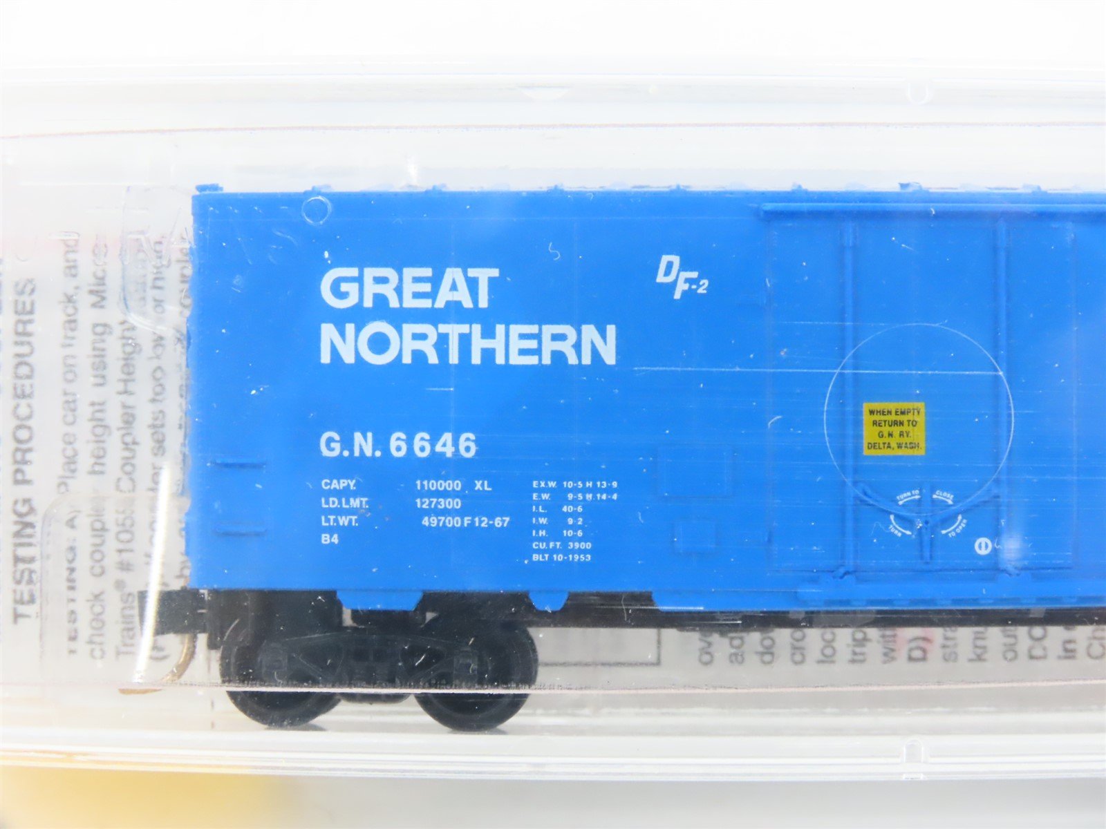 N Scale Micro-Trains MTL 74030 GN Big Sky Blue 40' Box Car #6646 - Sealed