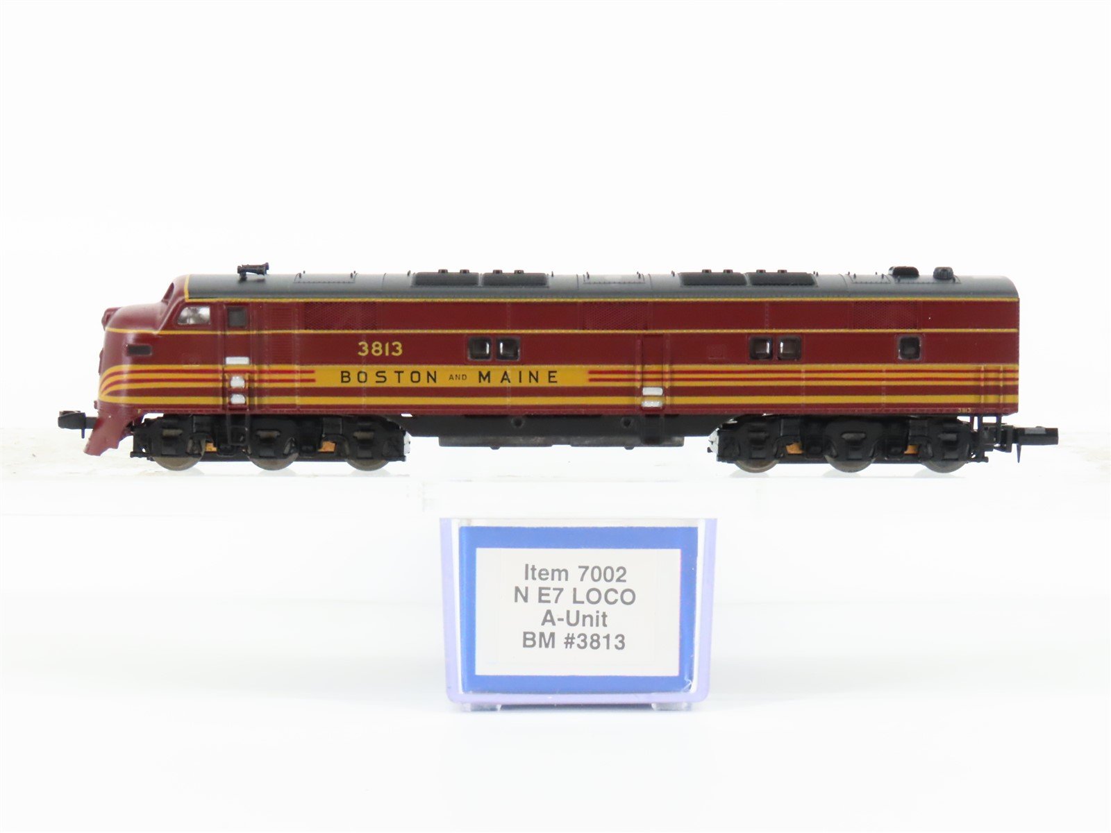 N Scale Life-Like 7002 B&M Boston & Maine E7A Diesel Locomotive #3813