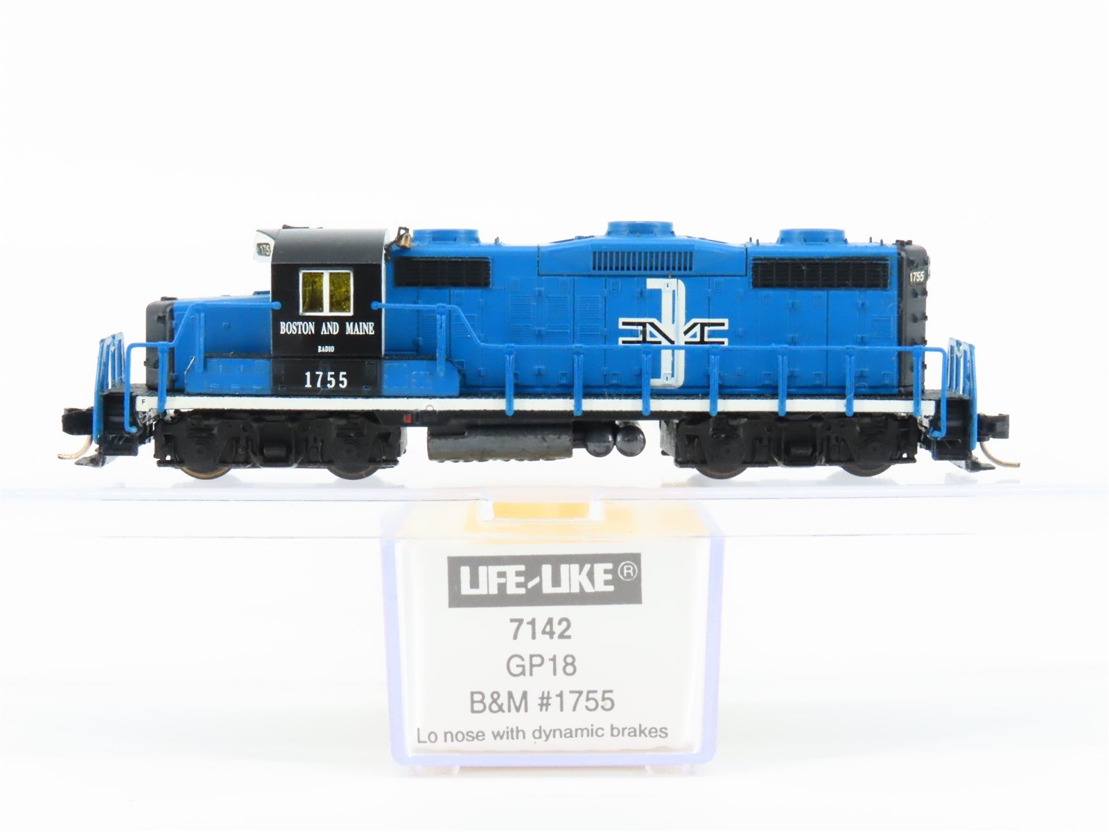 N Scale Life-Like 7142 B&M Boston & Maine GP18 Diesel Locomotive #1755