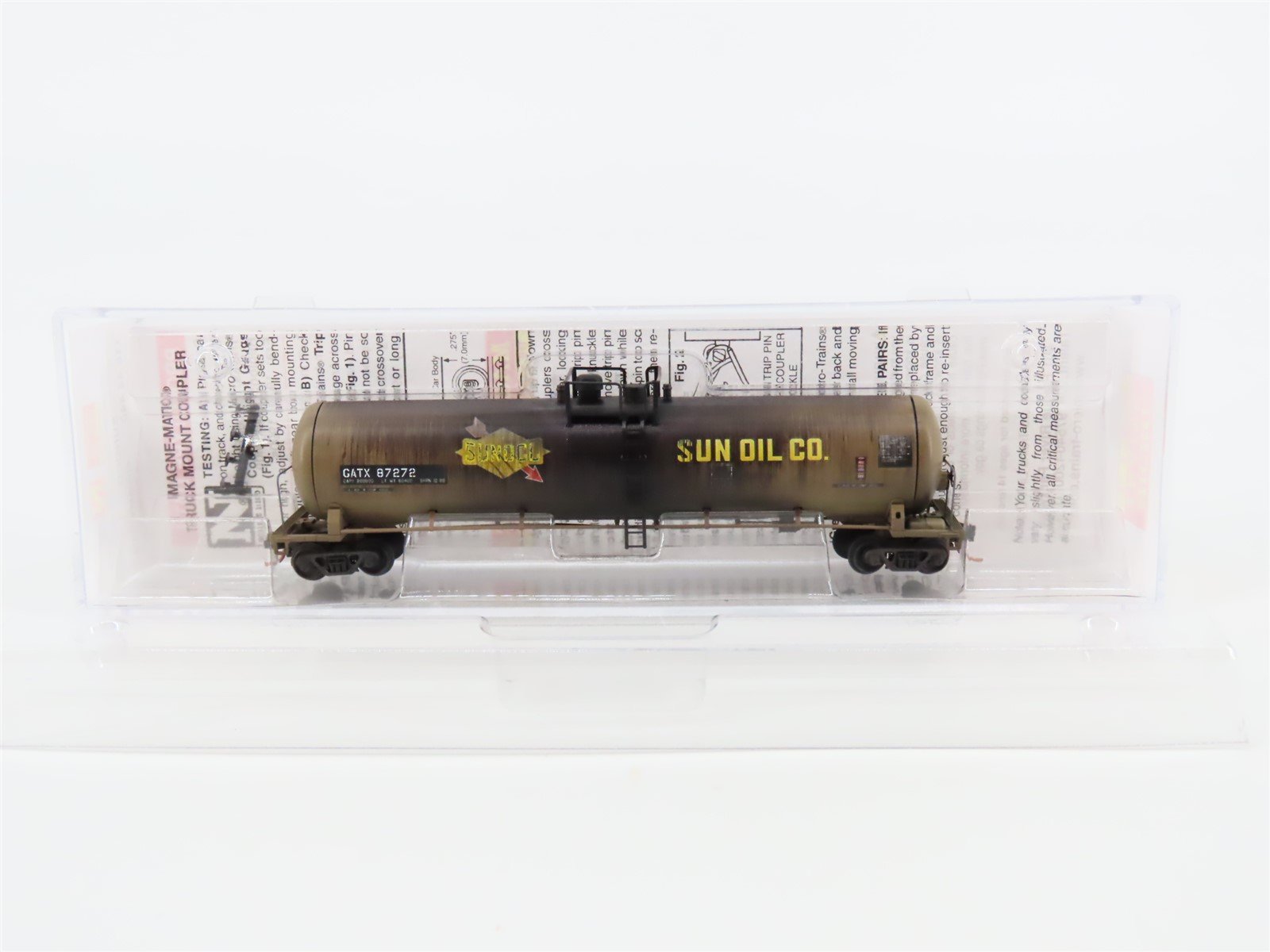 N Scale Micro-Trains MTL #11044440 GATX Sunoco 56' Tank Car #87272 - Weathered
