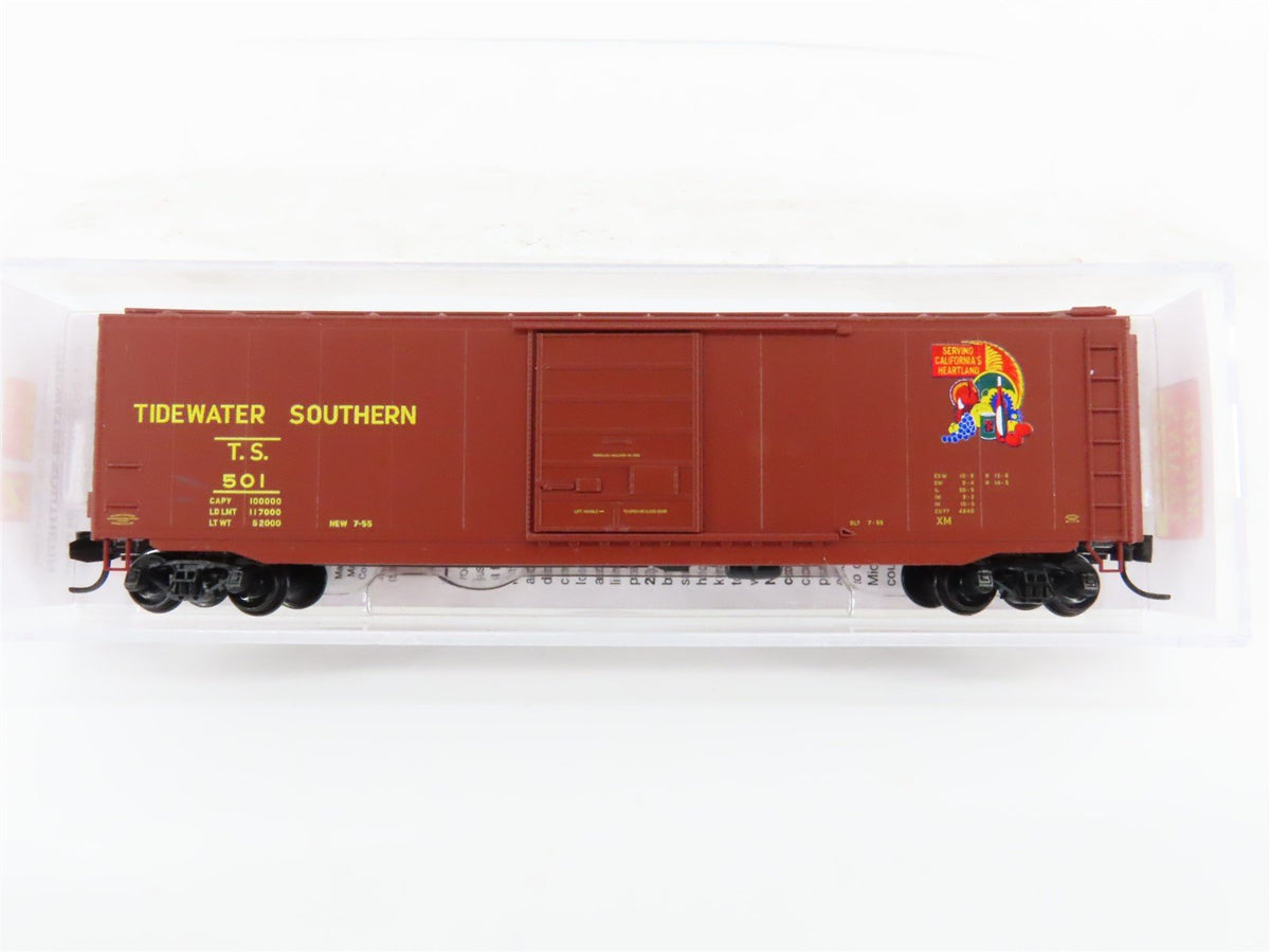 N Scale Micro-Trains MTL 03100570 TS Tidewater Southern 50&#39; Box Car #501