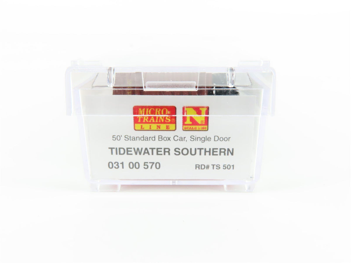 N Scale Micro-Trains MTL 03100570 TS Tidewater Southern 50&#39; Box Car #501
