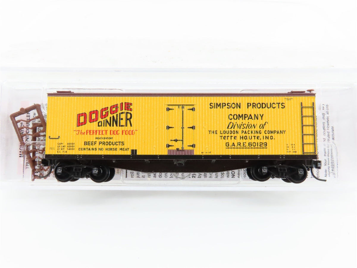 N Micro-Trains MTL 04952930 GARE Simpson Doggie Dinner 40&#39; Wood Reefer #60129