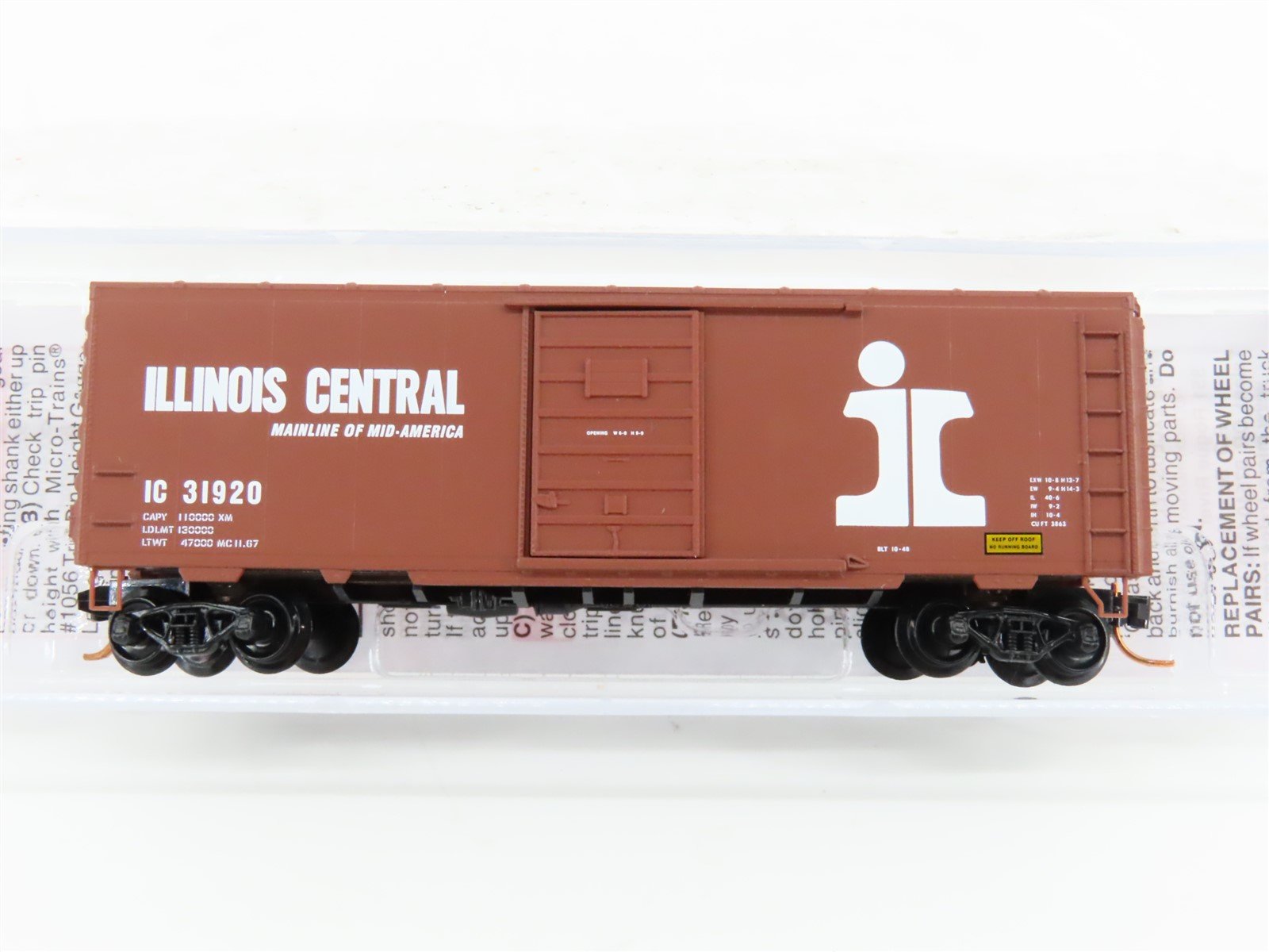 N Scale Micro-Trains MTL 07300090 IC Illinois Central 40' Box Car #31920