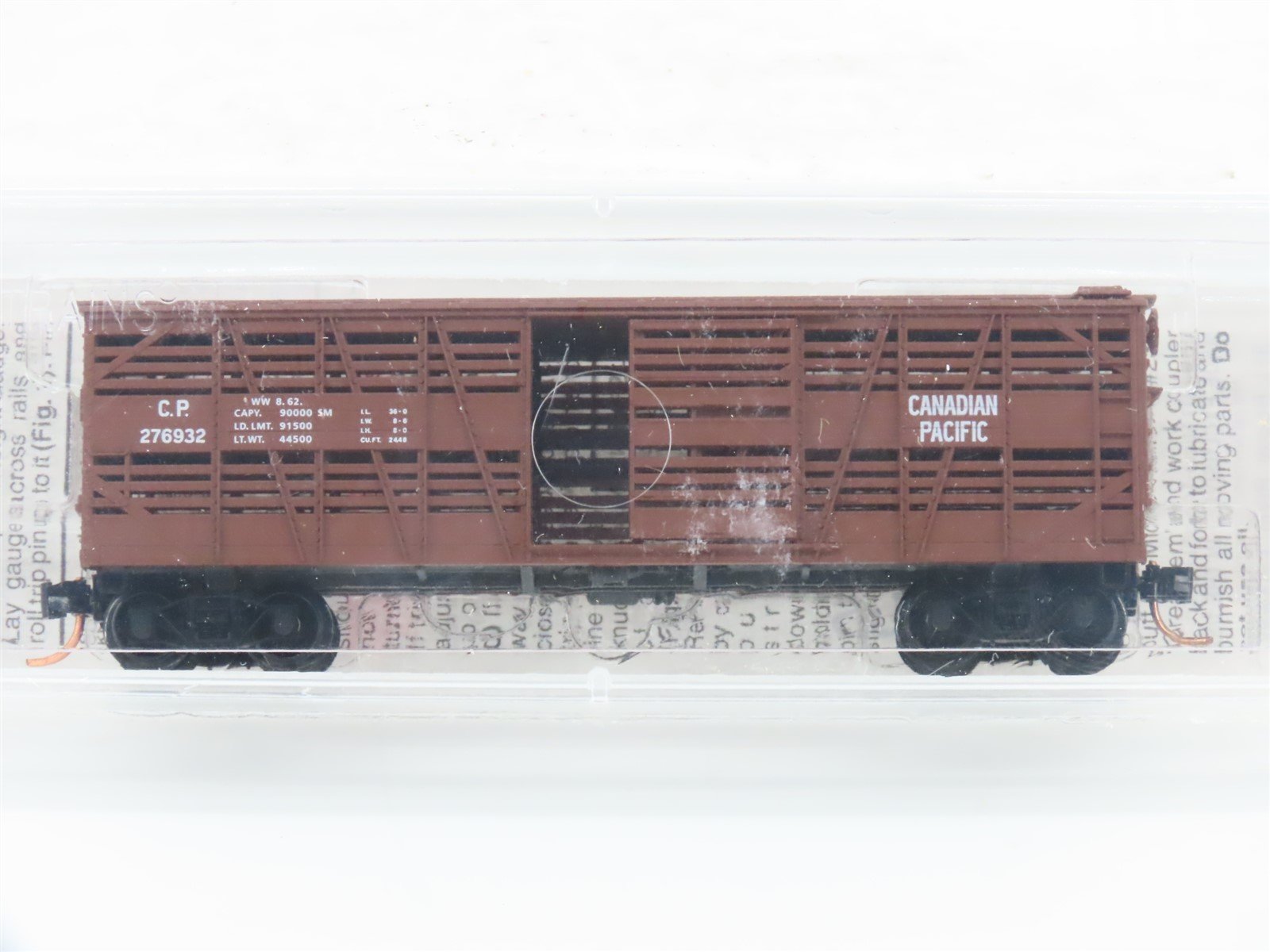 N Scale Micro-Trains MTL 35050 CP Canadian Pacific 40' Stock Car #276932 -Sealed