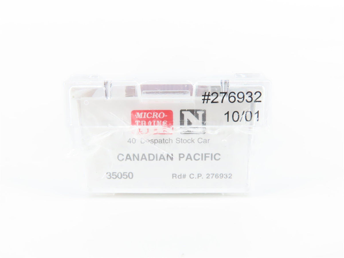 N Scale Micro-Trains MTL 35050 CP Canadian Pacific 40&#39; Stock Car #276932 -Sealed