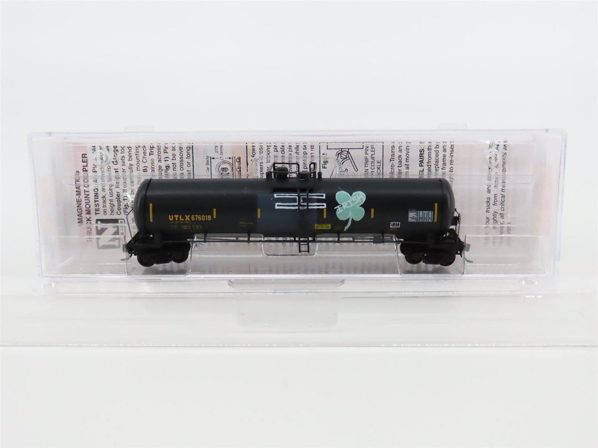 N Scale Micro-Trains MTL #11044480 UTLX 56&#39; Tank Car #676018 w/ Clover Graffiti