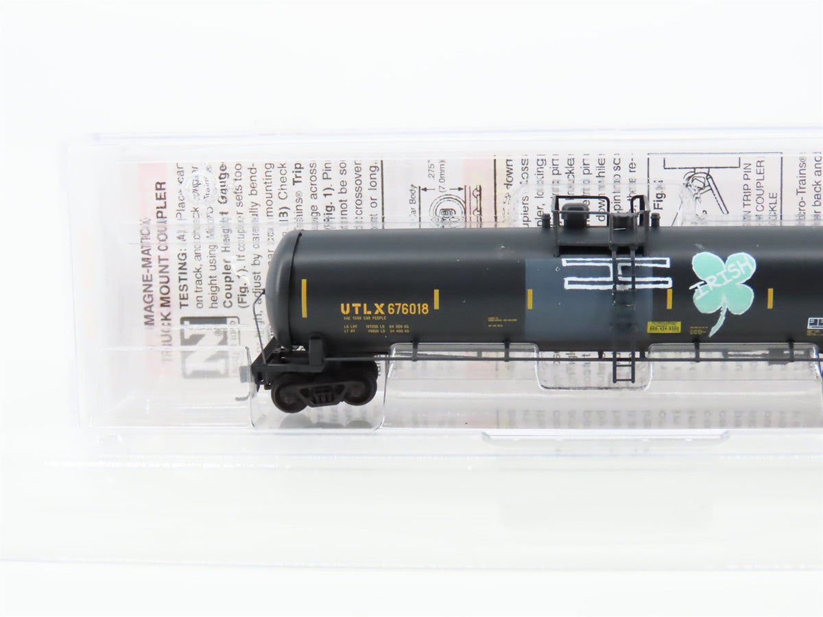 N Scale Micro-Trains MTL #11044480 UTLX 56&#39; Tank Car #676018 w/ Clover Graffiti