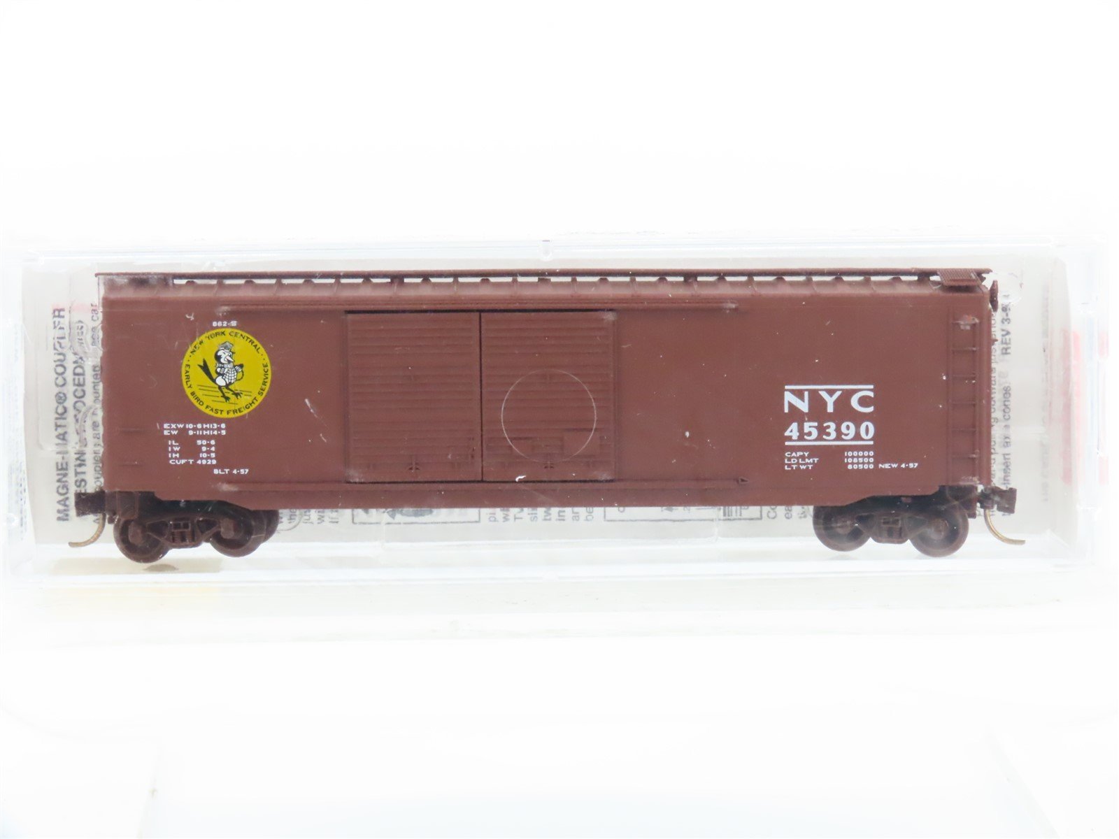 N Micro-Trains MTL 34220 NYC Early Bird Fast Freight 50' Box Car #45390 - Sealed