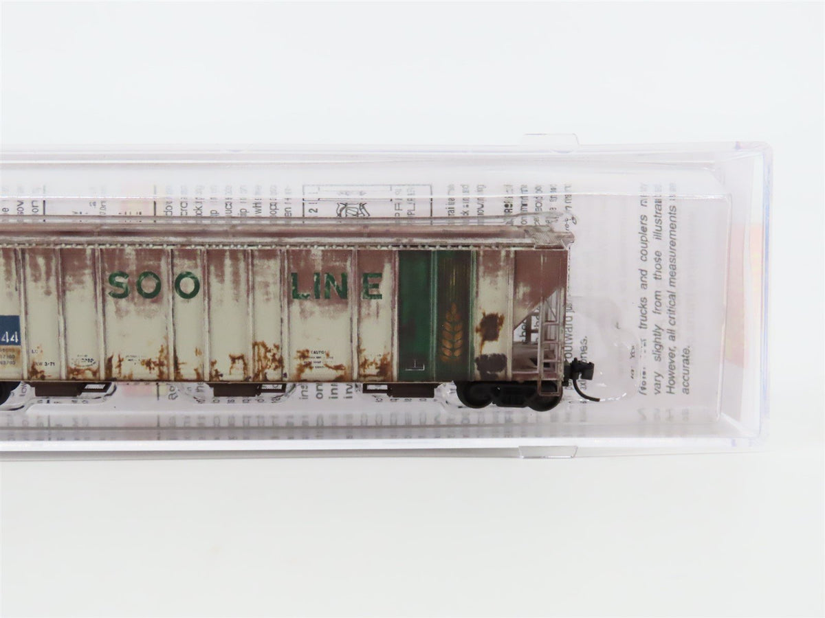 N Micro-Trains MTL #09944160 ICE SOO Line 3-Bay Cov&#39;d Hopper #50044 - Weathered