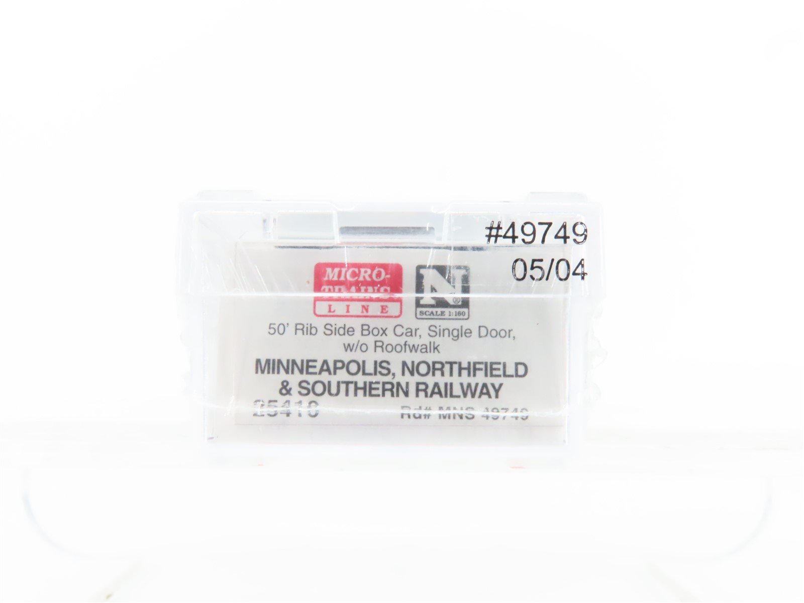 N Micro-Trains MTL 25410 MNS Minneapolis Northfield & Southern Box Car #49749