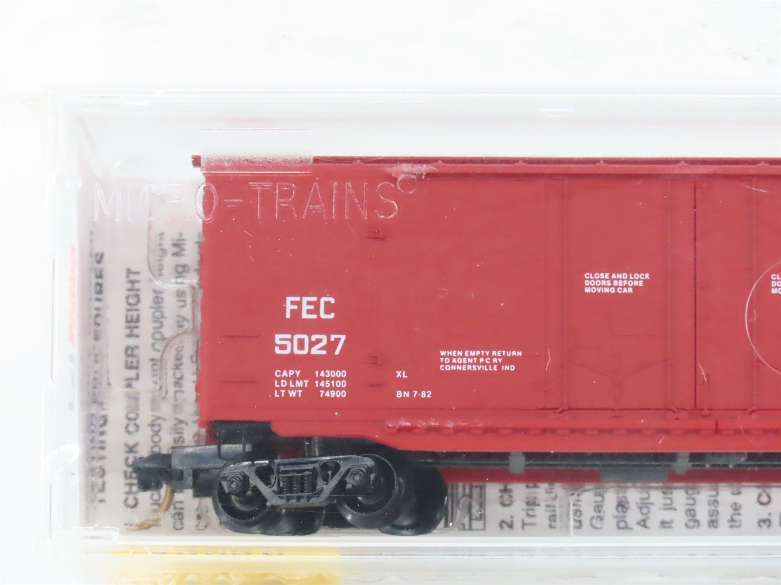 N Scale Micro-Trains MTL 36060 FEC Florida East Coast 50' Box Car #5027 -Sealed