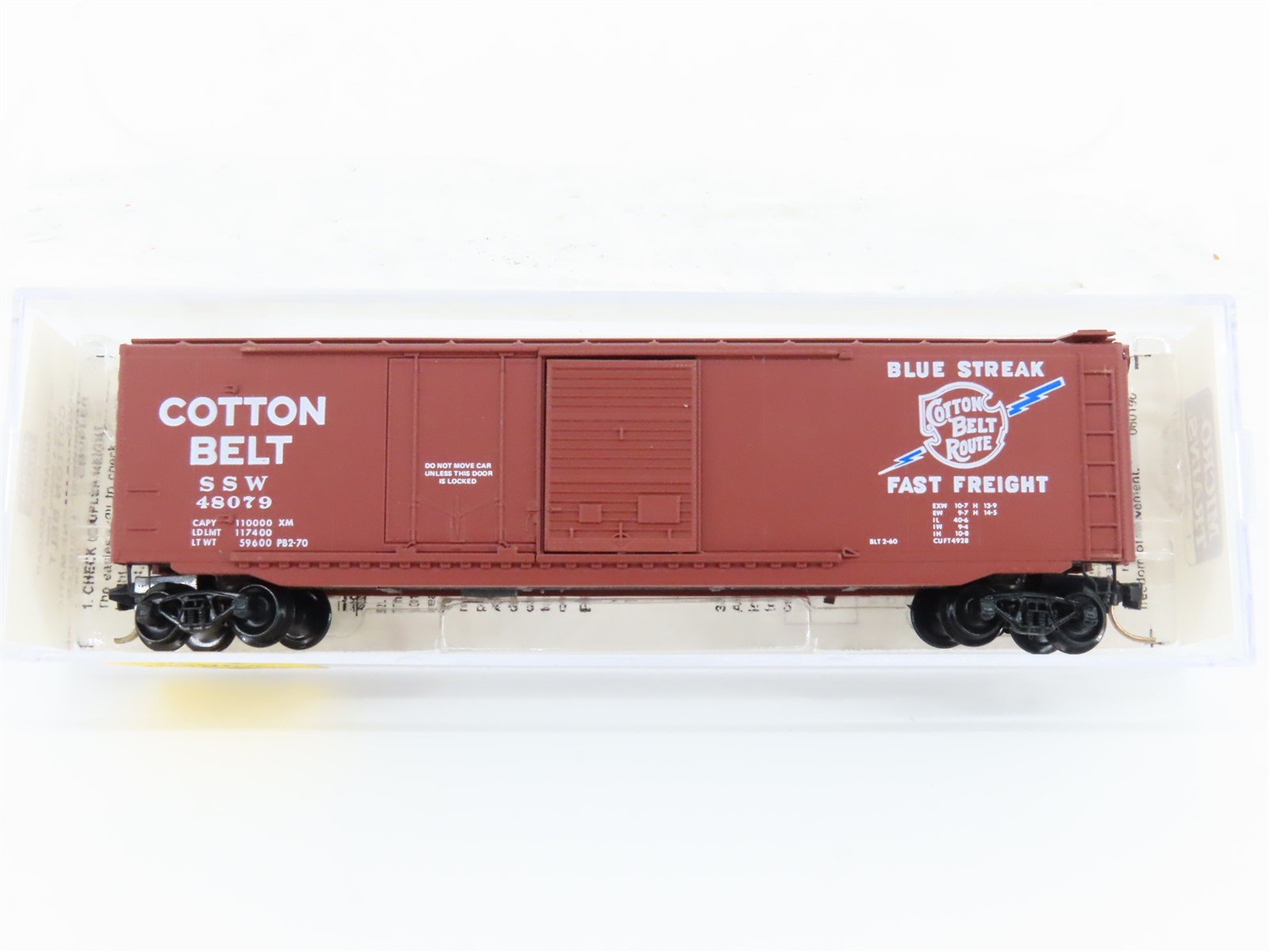 N Scale Micro-Trains MTL 33060 SSW Cotton Belt 50' Box Car #48079