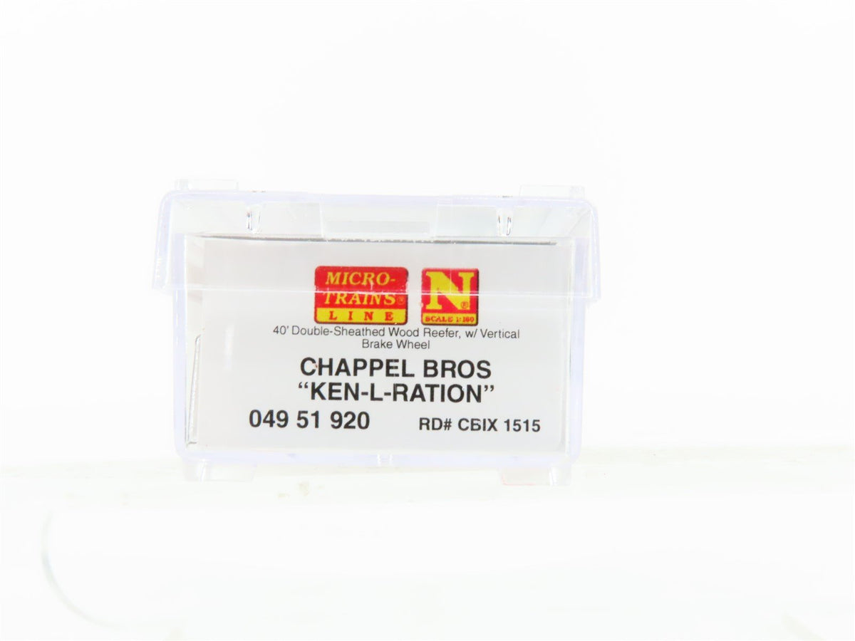 N Scale Micro-Trains MTL 04951920 CBIX Ken-L-Ration 40&#39; Box Car #1515