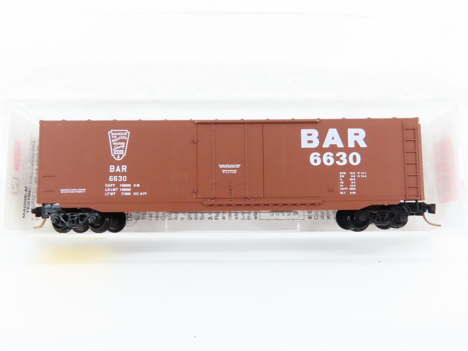 N Scale Micro-Trains MTL 38140 BAR Bangor & Aroostook 50' Box Car #6630