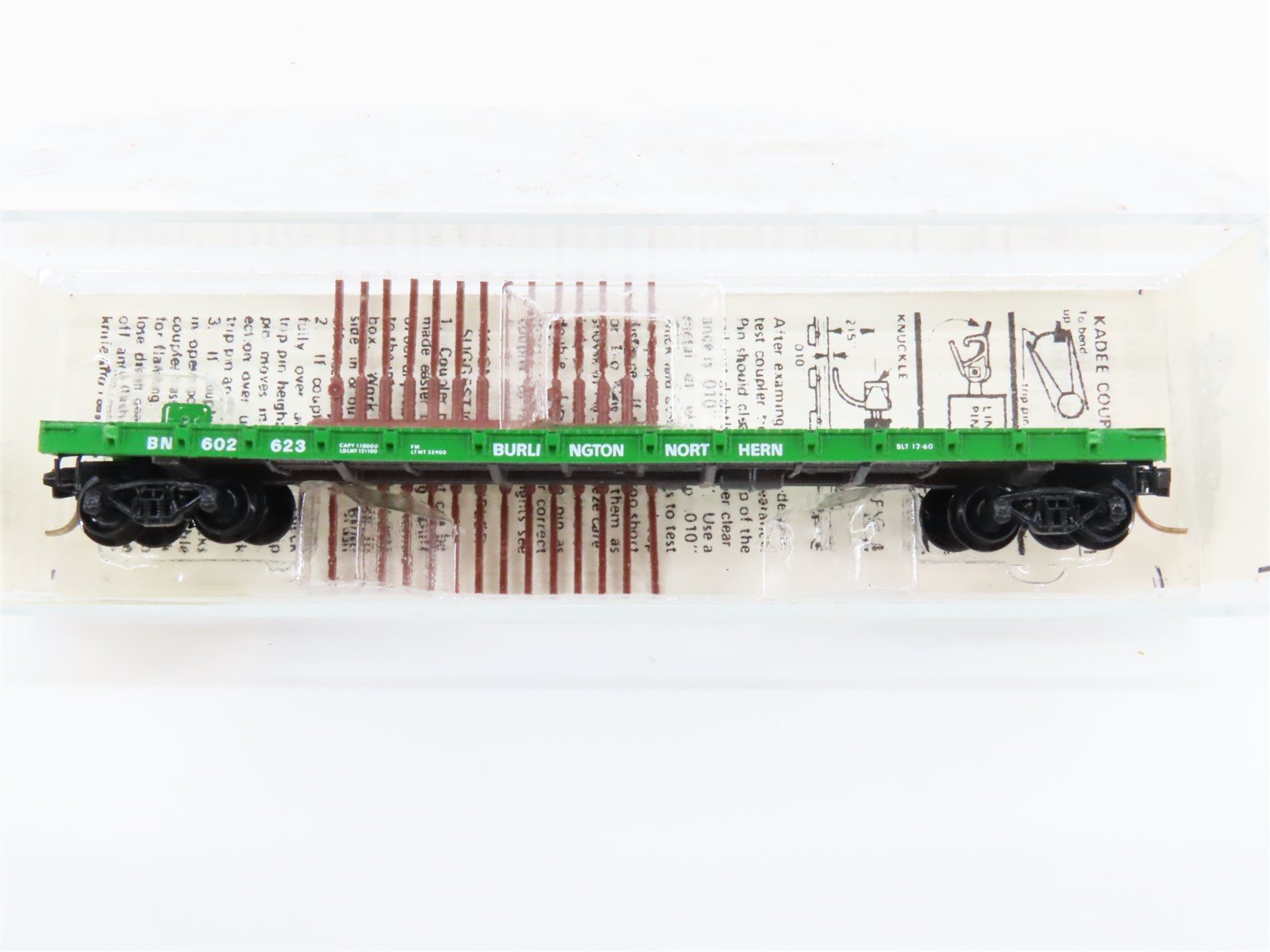 N Scale Kadee Micro-Trains MTL 44070 BN Burlington Northern 50' Flat Car #602623