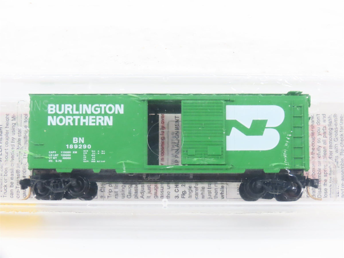 N Scale Micro-Trains MTL 20306/3 BN Burlington Northern Box Car #189290 - Sealed