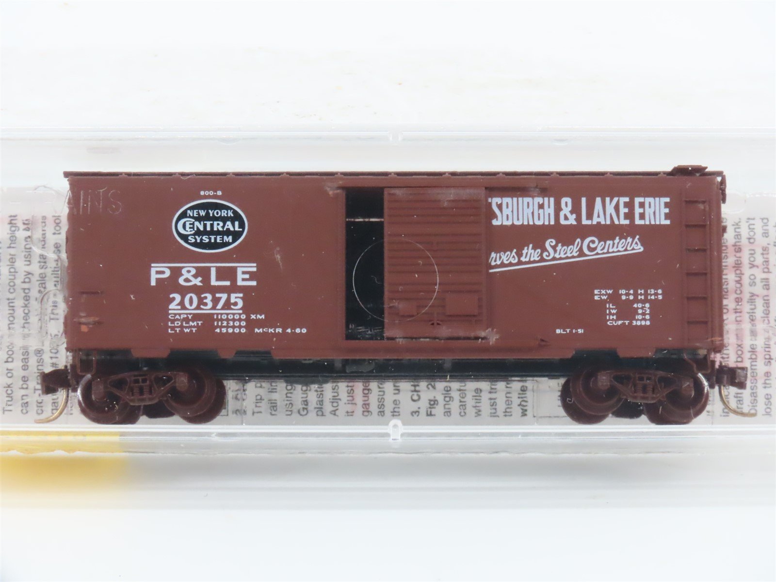 N Micro-Trains MTL 20410 NYC P&LE Pittsburgh & Lake Erie Box Car #20375 - Sealed