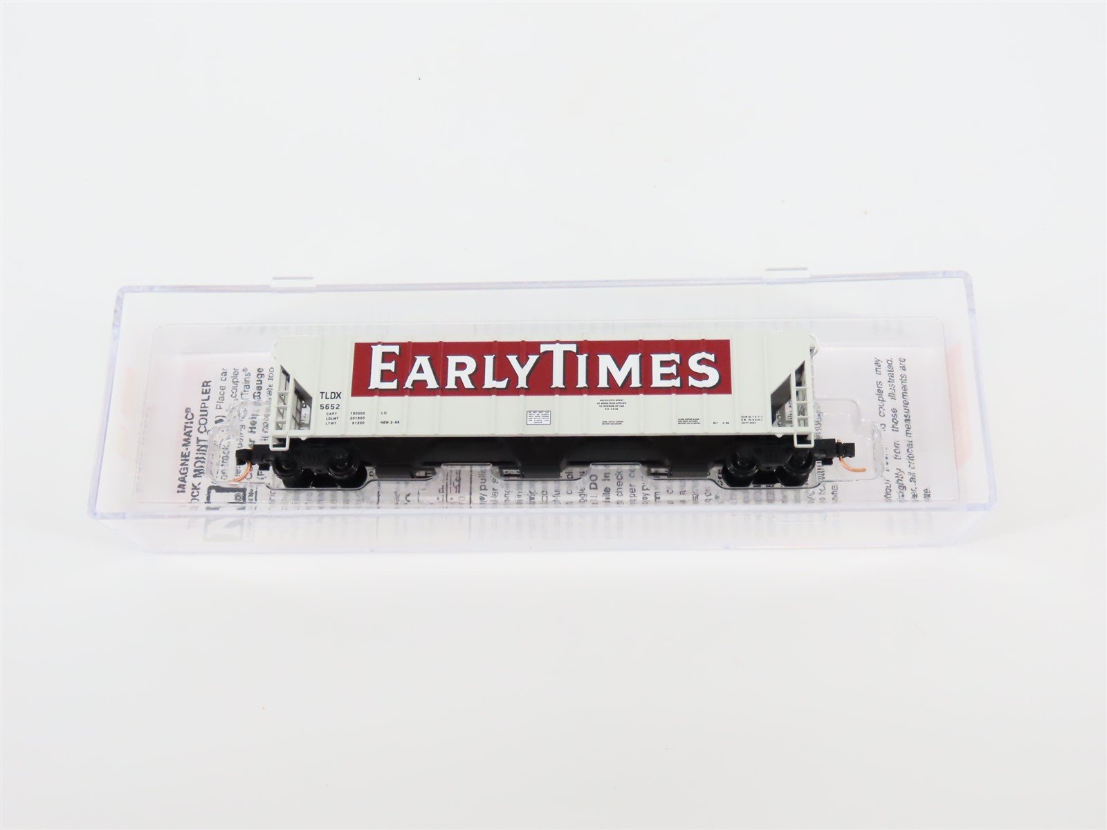 N Scale Micro-Trains MTL #09900190 TLDX Early Times 3-Bay Covered Hopper #5652