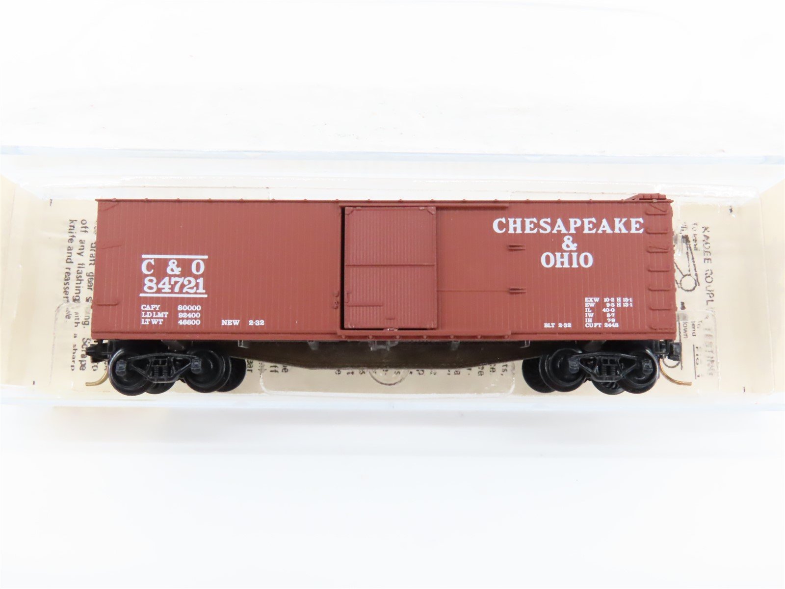 N Scale Kadee Micro-Trains MTL 42120 C&O Chesapeake & Ohio Box Car #84721