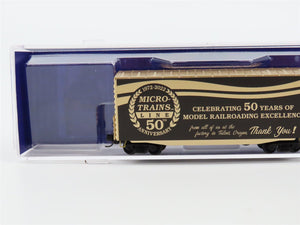 N Scale Micro-Trains MTL #10100892 Micro-Trains Line Co. 50th Anniversary Boxcar