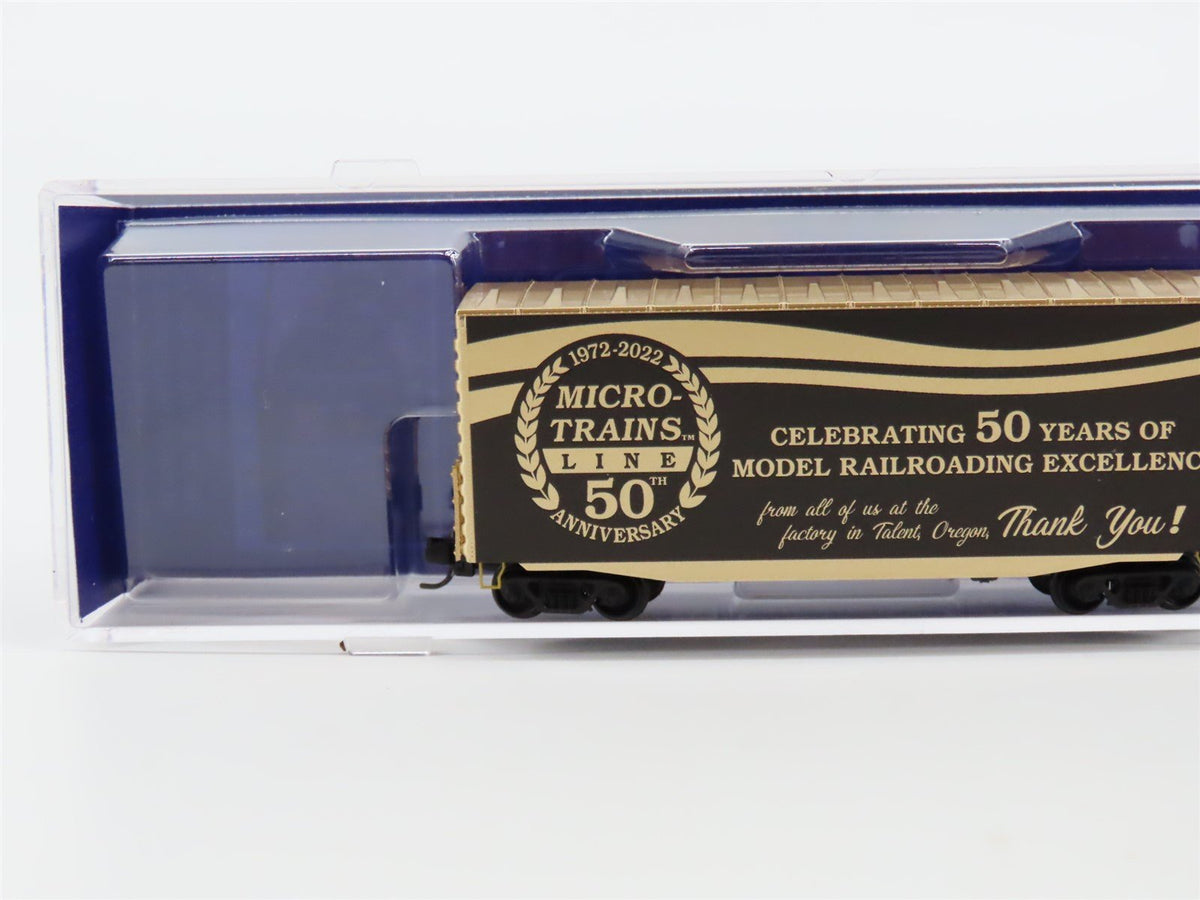 N Scale Micro-Trains MTL #10100892 Micro-Trains Line Co. 50th Anniversary Boxcar