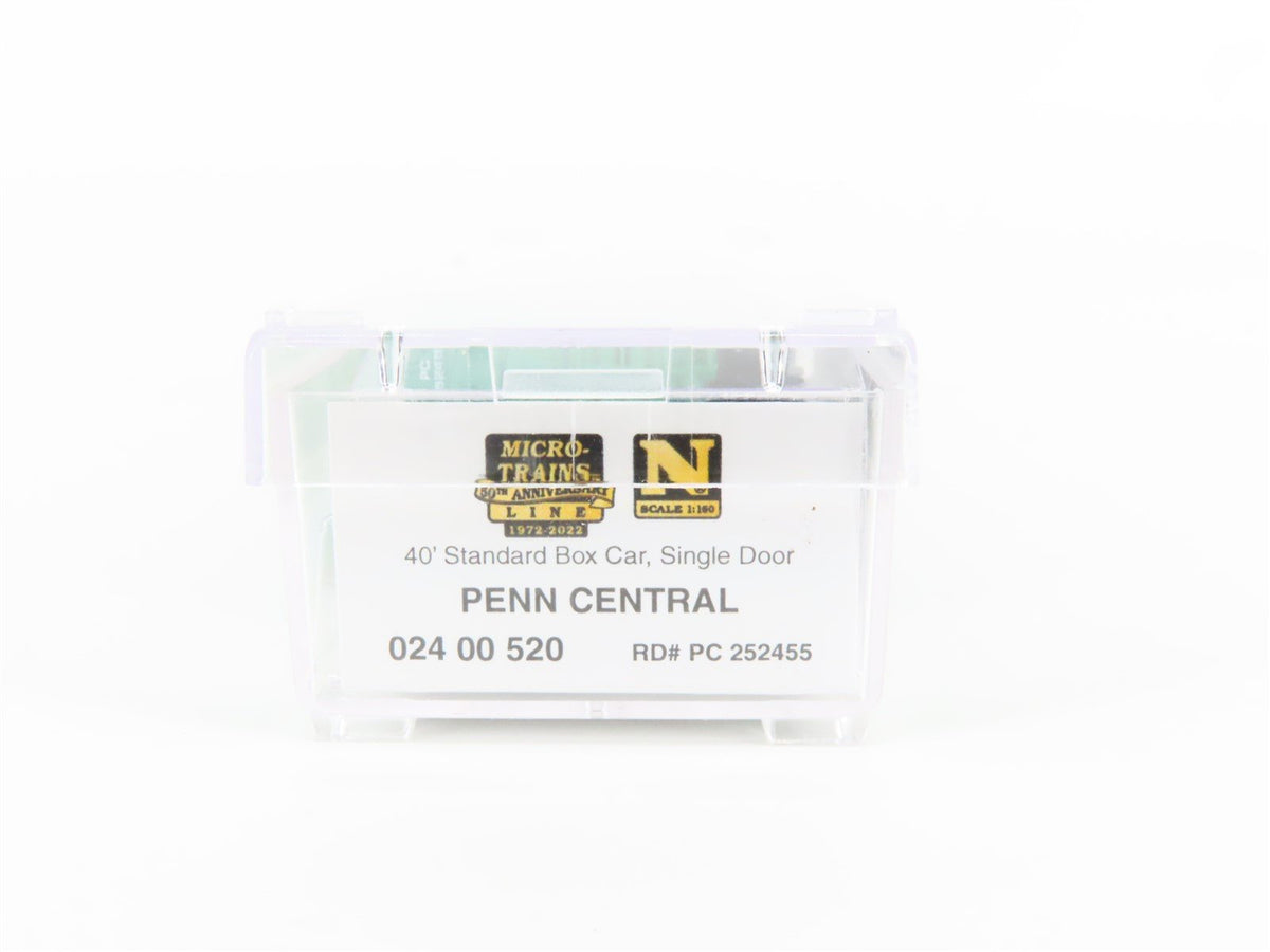 N Scale Micro-Trains MTL 02400520 PC Penn Central 40&#39; Box Car #252455