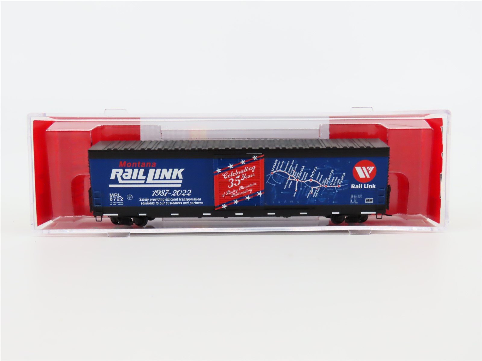 N Micro-Trains MTL 10400100 MRL Montana Rail Link 35th Anniversary Box Car #8722