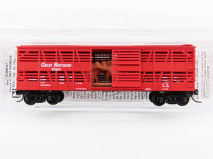 N Micro-Trains MTL 03500021 GN Great Northern 40' Stock Car #55211 w/ Cattle