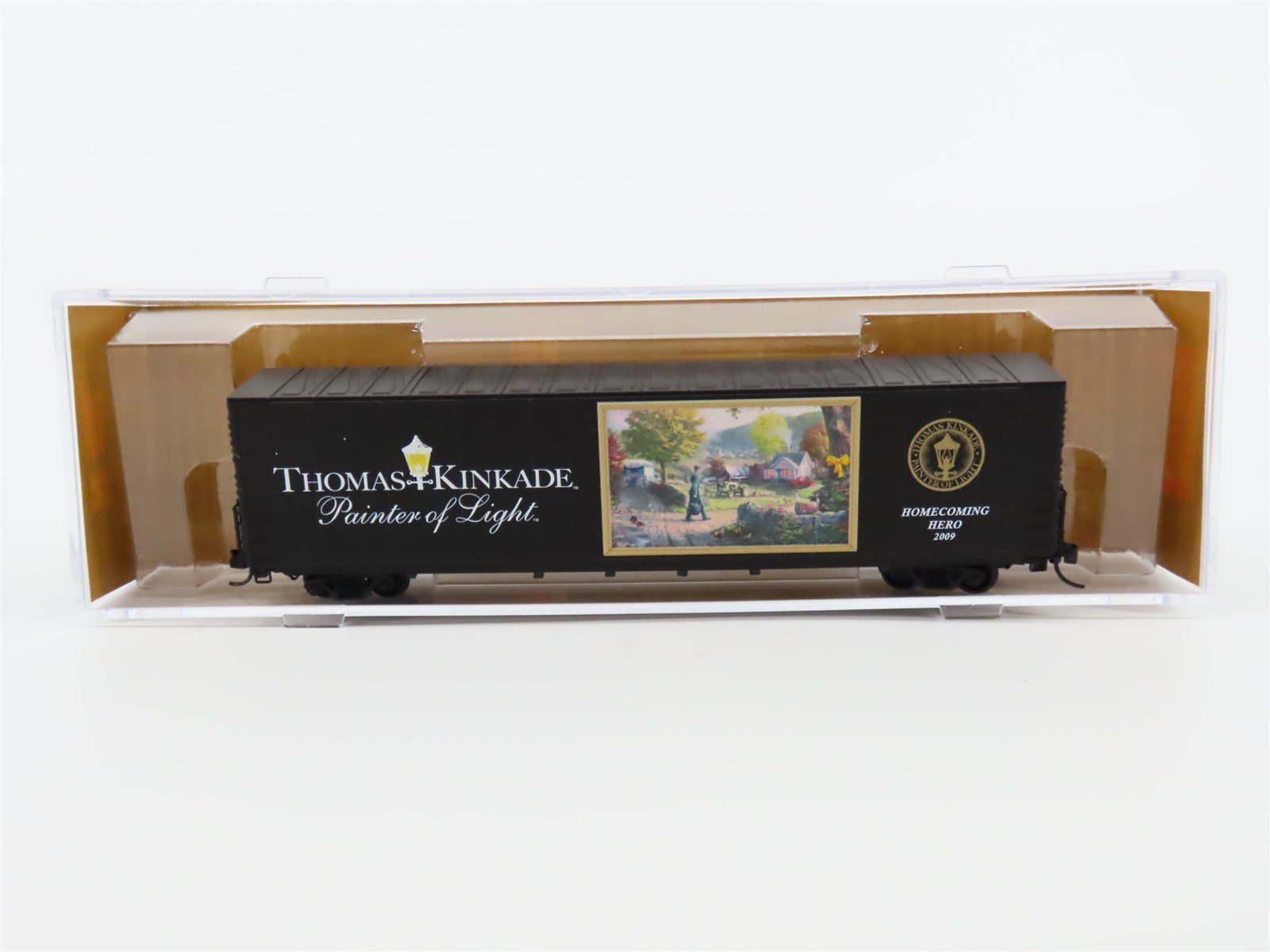 N Micro-Trains MTL #10200811 Thomas Kinkade Series #11 Box Car "Homecoming Hero"