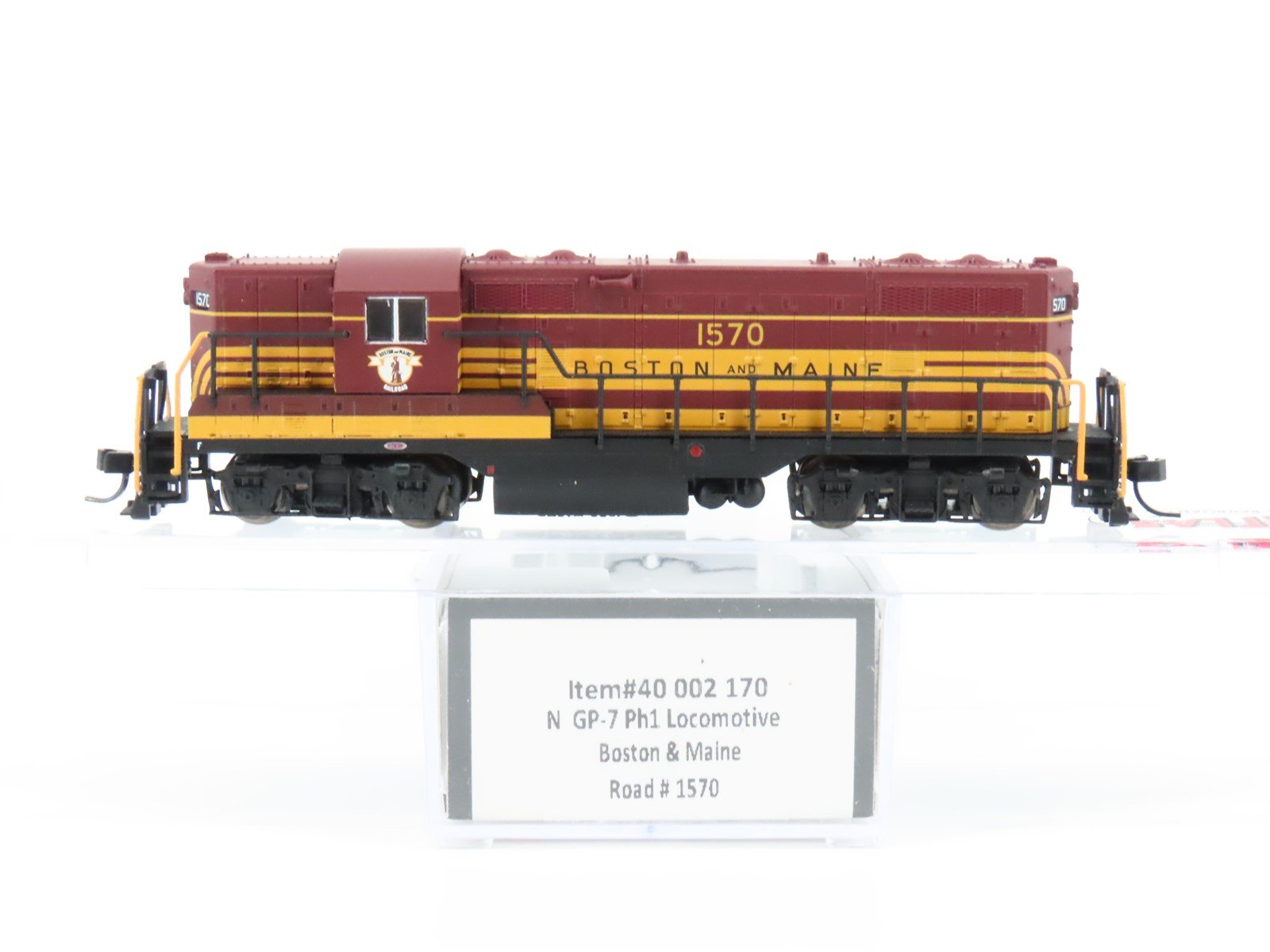 N Scale Atlas 40002170 B&M Boston & Maine GP9 Diesel Locomotive #1570
