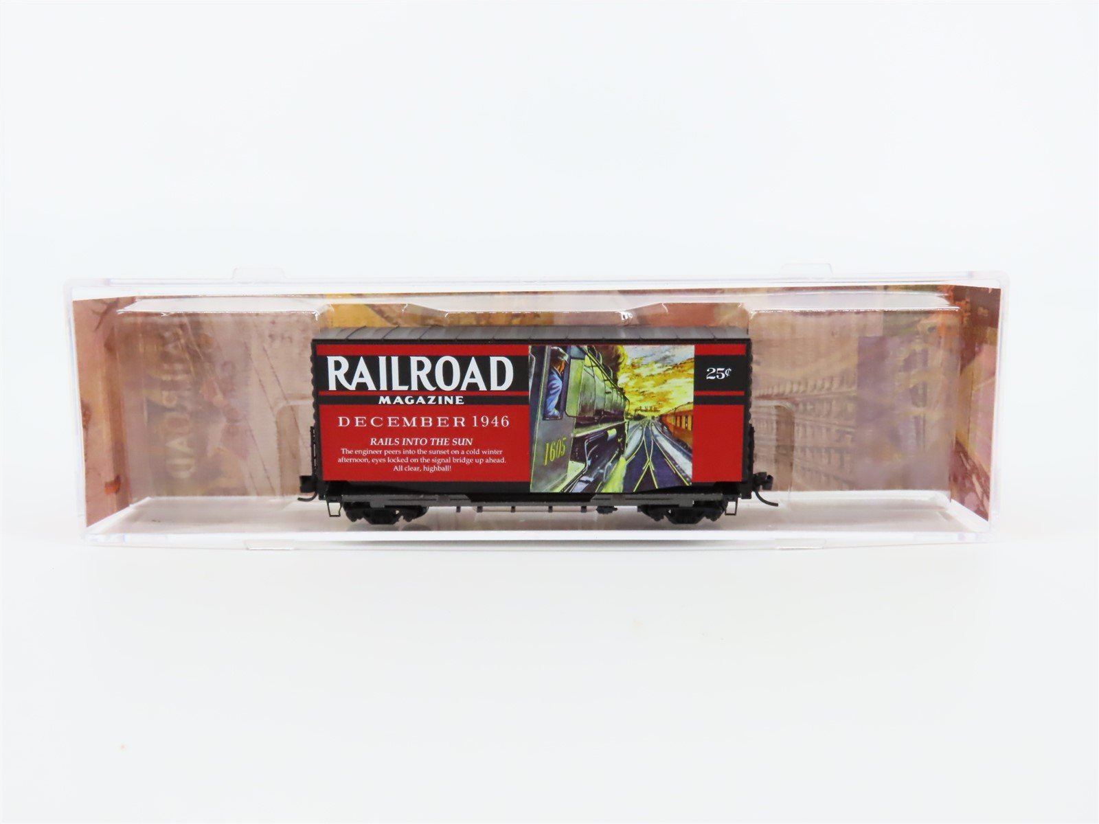 N Micro-Trains MTL 10100889 Railroad Magazine #10 Boxcar "Rails Into The Sun"