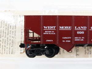 N Scale Micro-Trains MTL 56130 Westmoreland Coal 2-Bay Hopper #926