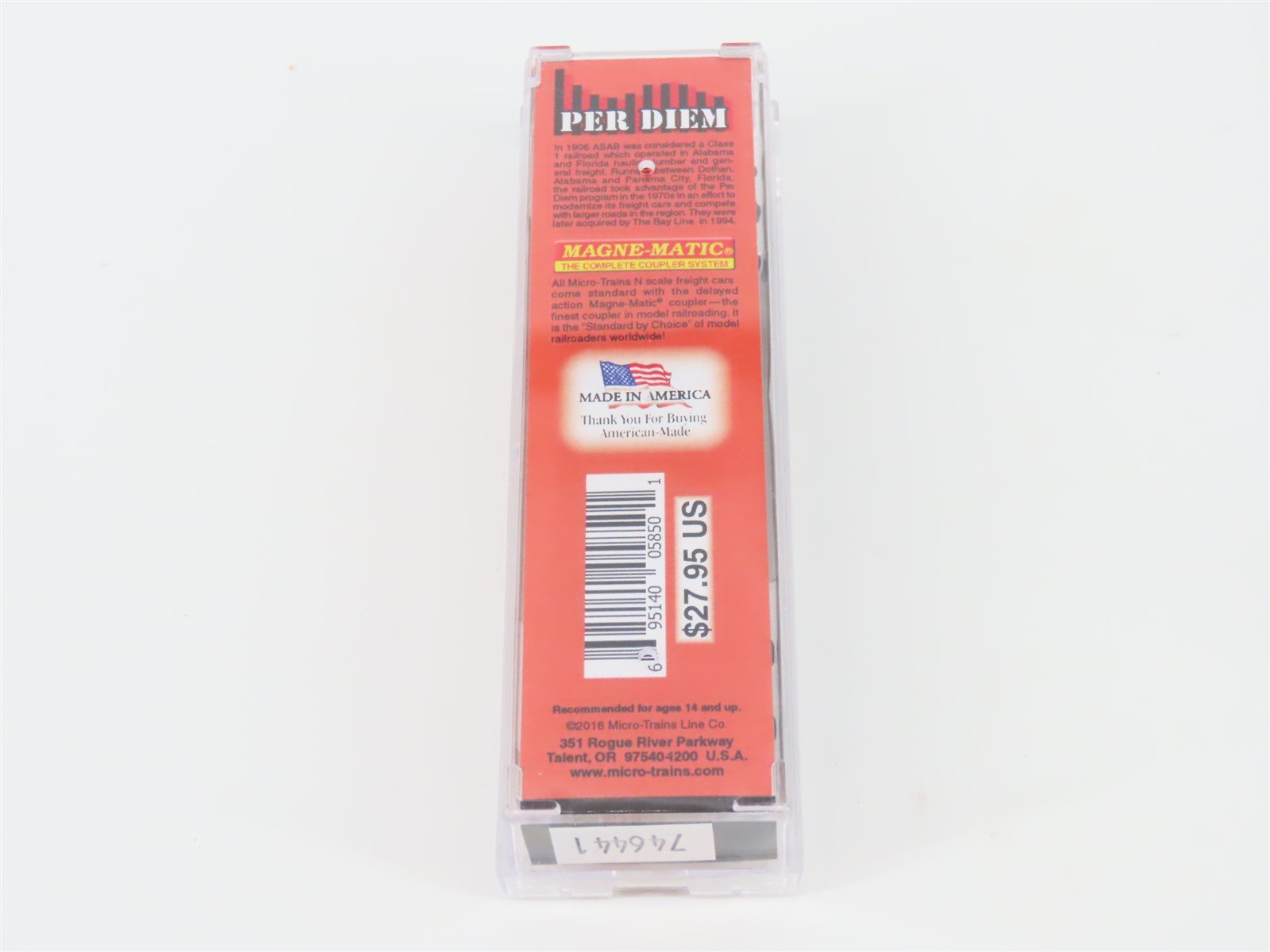 N Micro-Trains MTL #02500920 Per Diem Series ASAB 