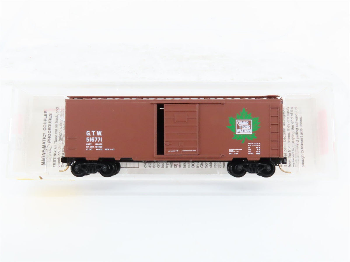 N Scale Micro-Trains MTL 20010 GTW Grand Trunk Western 40&#39; Box Car #516771